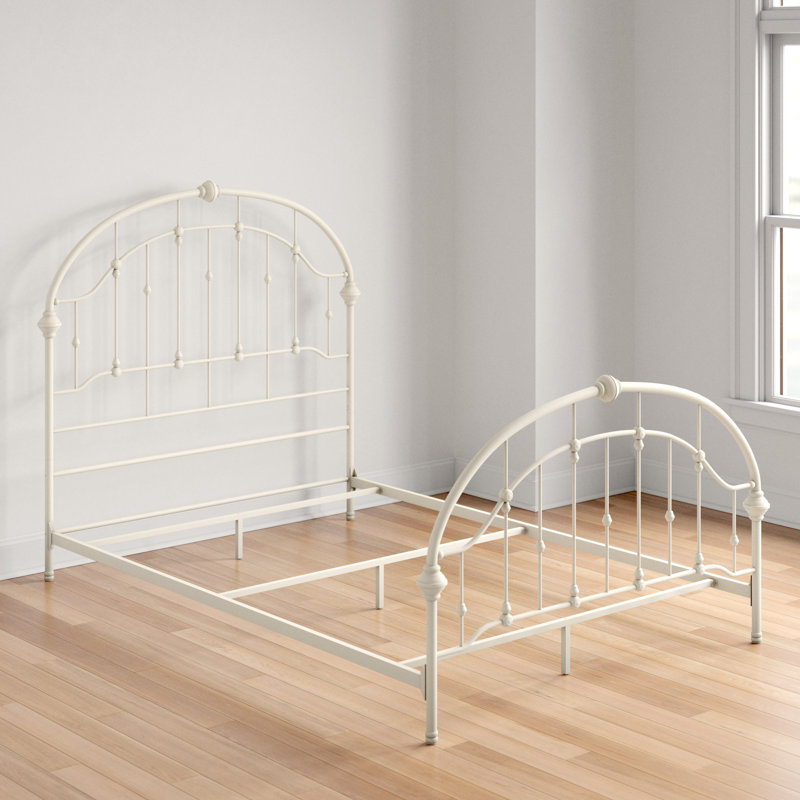 Ackerman Metal Slat Bed, Queen, Antique White