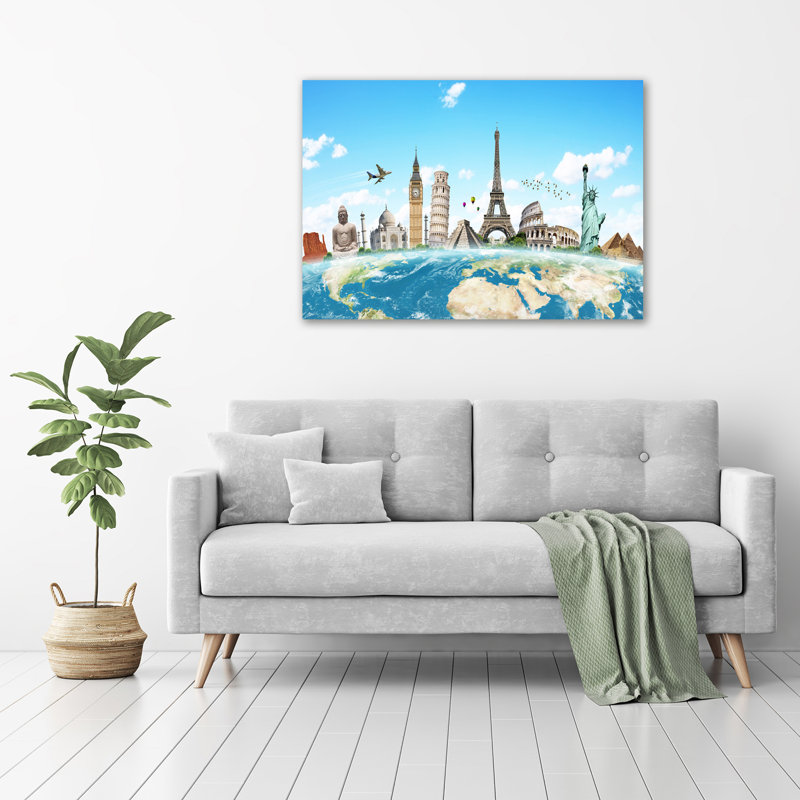 Monuments Of The World - No Frame Print on Glass