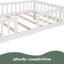 Lit simple en bois avec clôture-911619138