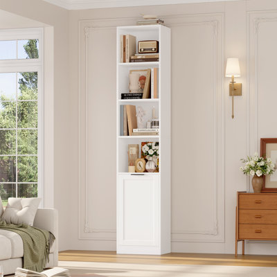 73.4" H Slim Engineered Wood Bookcase