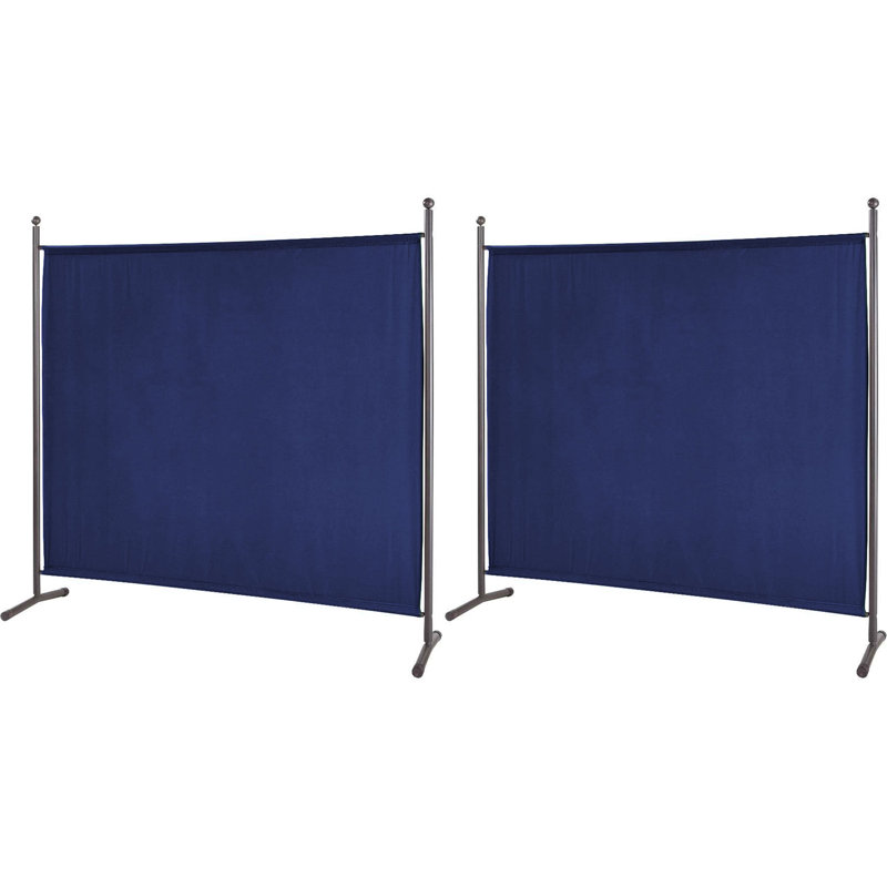 178cm H Single Panel Room Divider, Blue, 178cm H x 178cm W x 3.4 cm D