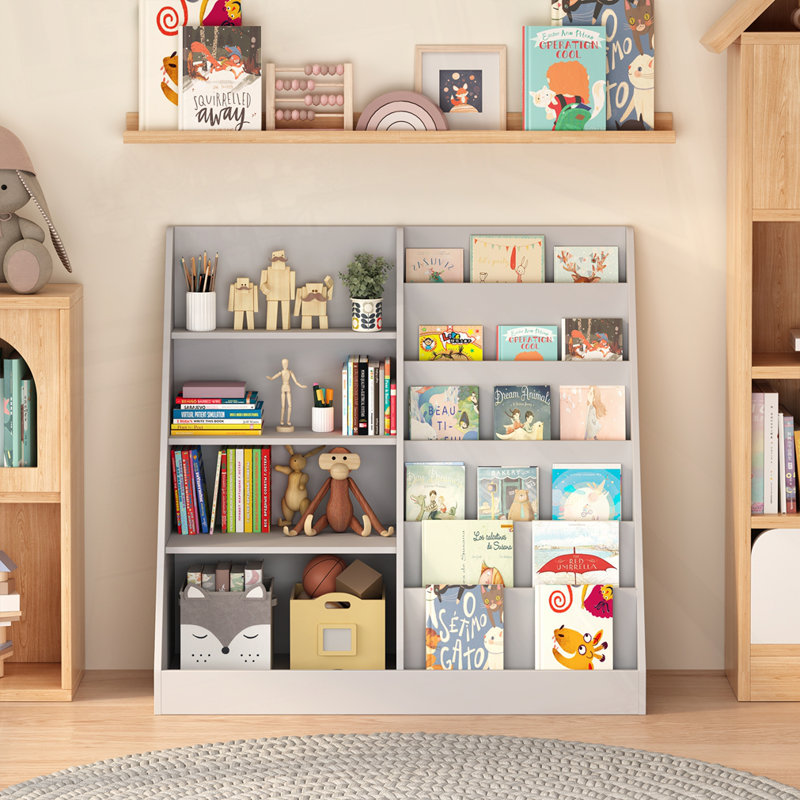 Bookshelf And Toy Storage Organizer, Grey