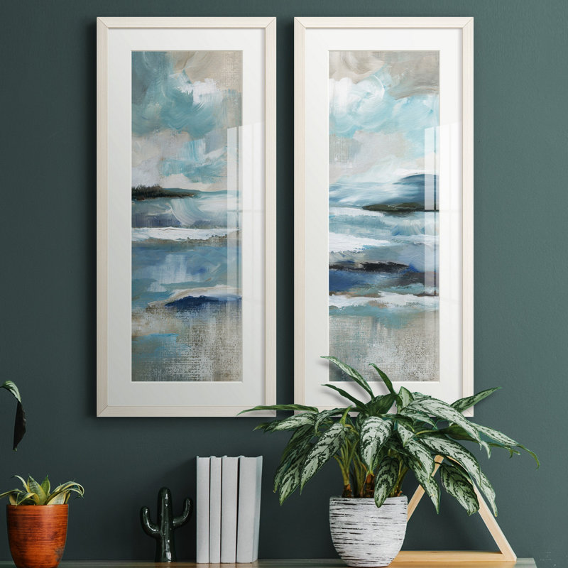 «Distant Drama I», reproduction encadrée de qualité supérieure, prête à être accrochée, Cadre blanc