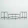 Berzan Glass Table Set with Metal Frame - Includes Coffee Table and 2 End Tables
