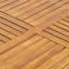 Élégante table de salle à manger carrée d'extérieur en bois d'acacia avec finition en teck pour le patio et la cour