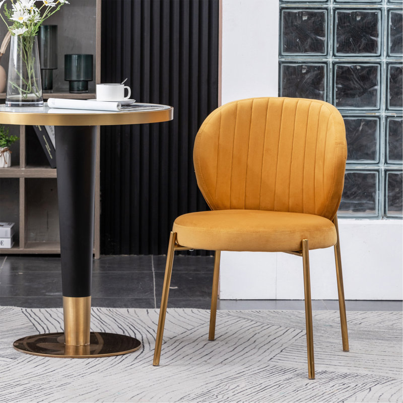 Chaise de salle à manger Amoa, Jaune