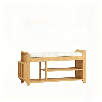 Entryway Storage Bench,Shoe Bench with Comfortable Cushioned Seating