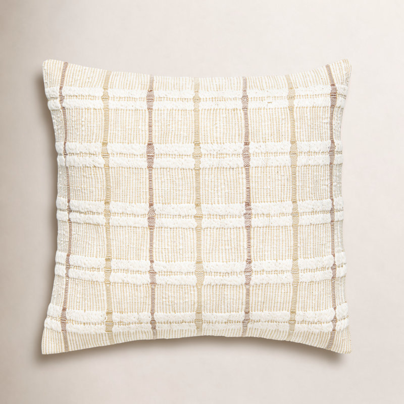 Gayla Textured Reversible Throw Pillow, 18" x 18", Down