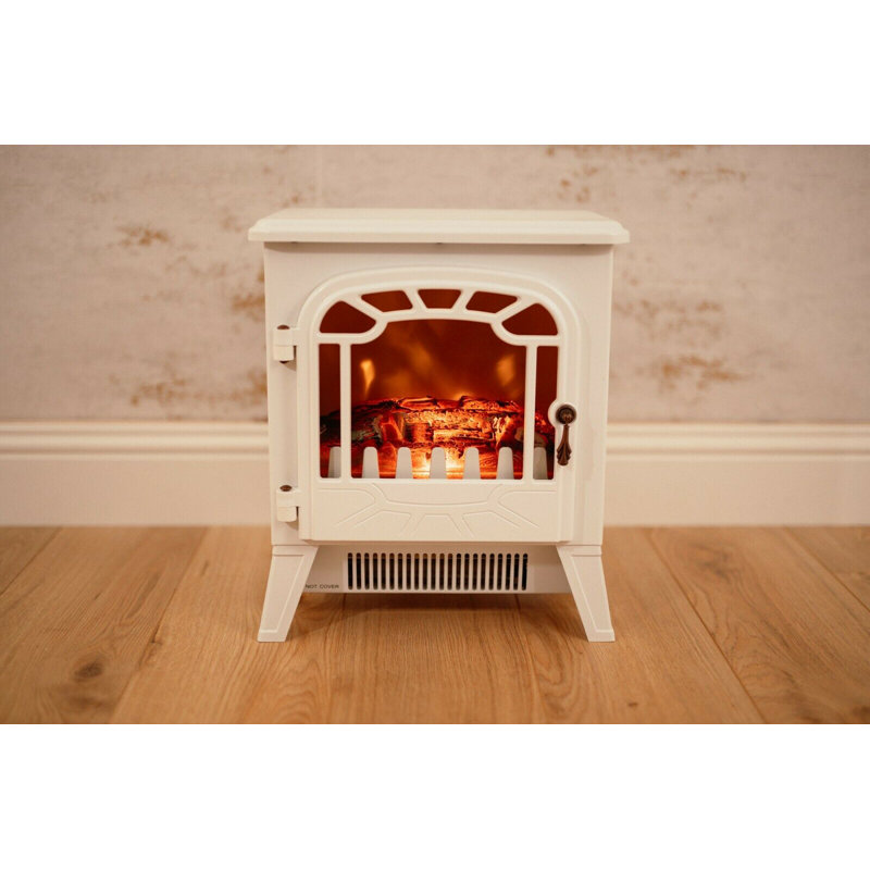 Aerie Marlow Home Co. 36cm W Electric Fire, White 