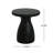 Outdoor Travertine MGO Side Table,Light Weight Concrete End Table,Black Marble Effect