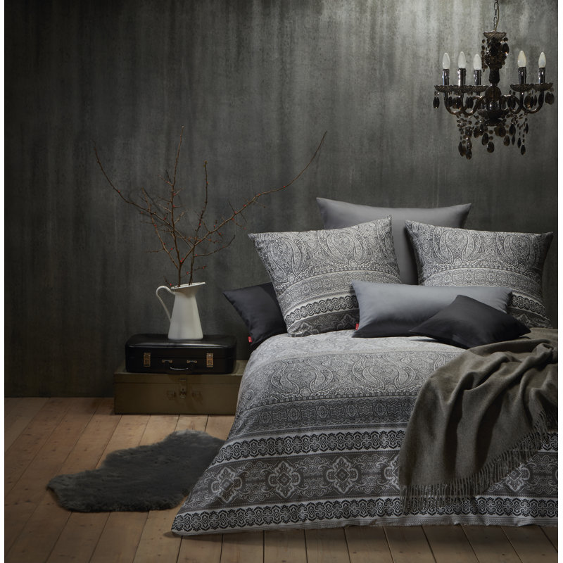Modern Classic sateen bedding, Single Duvet Cover + 1 Standard Pillowcase, Herbs Green