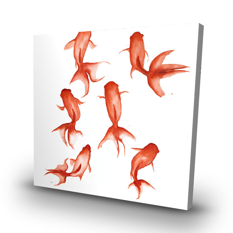 Small fishes - 32"x32" art on canvas