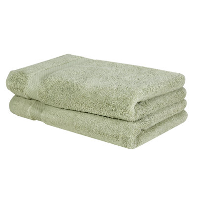 Ensemble de débarbouillettes 100% coton Splash Splash, essuie-mains absorbants doux 550 g / m² pour salle de bain, spa et usage quotidien, certifié OEKO-TEX, paquet de 2, sauge foncé