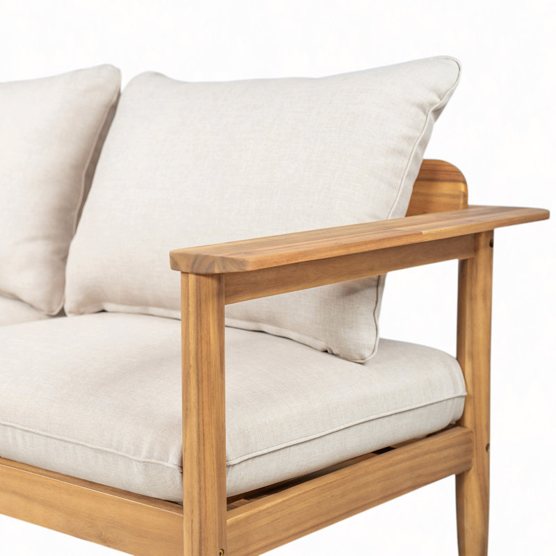 Causeuse d'extérieur en bois d'acacia
