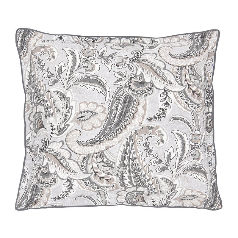 Kotana Pairs Charcoal & Silver 100% Cotton Square Oxford pillowcase