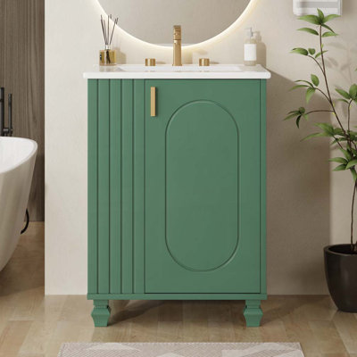 Meuble-lavabo 24 po avec lavabo en céramique