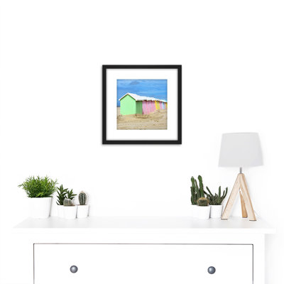 Gzzz Colourful Beach Huts Berck Pas De Calais France - Single Picture Frame Painting