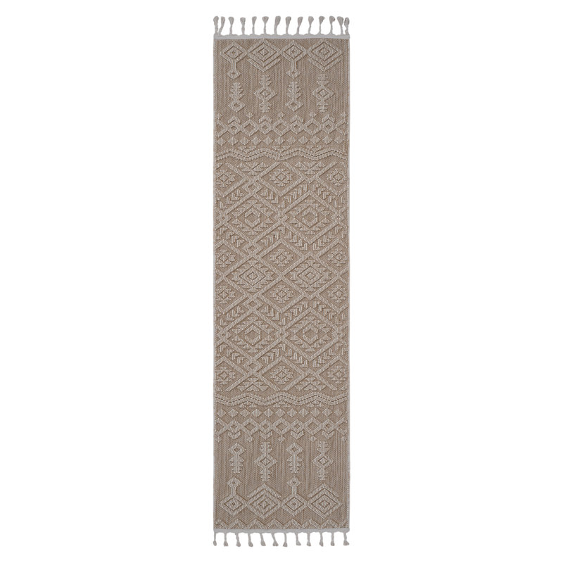 Tapis intérieur / extérieur naturel / traditionnel Collection, Tapis de couloir 2 pi 2 po x 8 pi