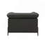 Fauteuil en cuir noir avec grain supérieur