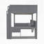 Lit mezzanine en bois avec bureau, tablettes multiples, DEL et station de charge