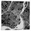 Montreal Urban Roadway Map (Black) 1 Piece Wall Art on Canvas-42157320-89231489