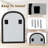 Arched Bathroom Wall Mounted Vanity Mirror, Vintage Beaded Decorative Makeup Mirror-1494827693-1494827694