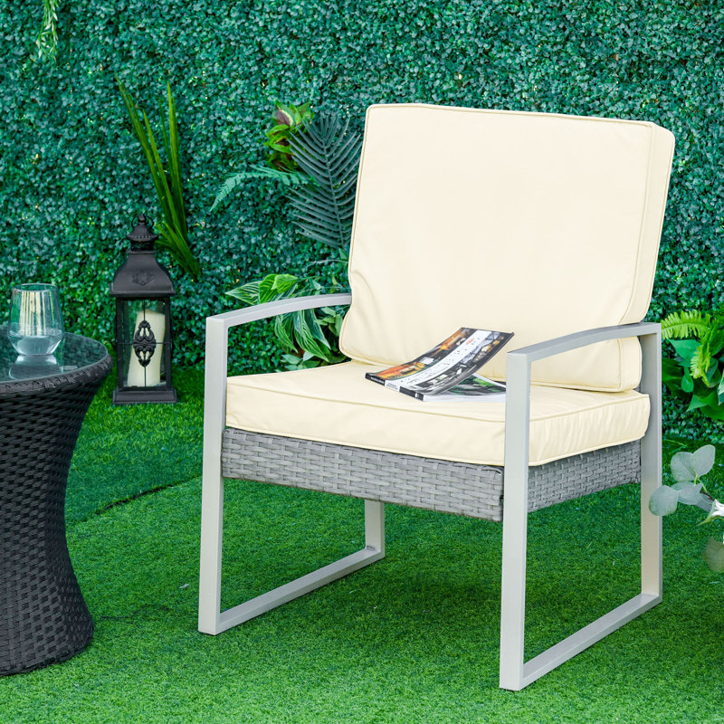 Outdoor Seat Cushion Set, Cream