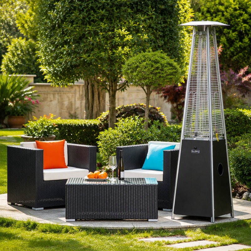 Chauffe-terrasse d'extérieur bronze