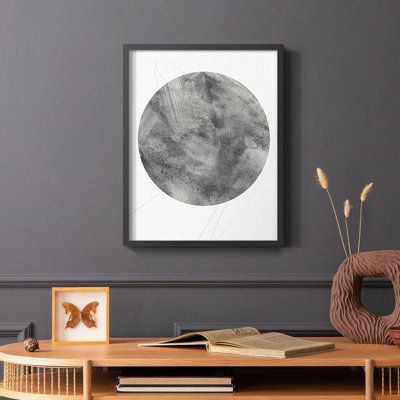 Graphite Moon II, reproduction encadrée - bois massif
