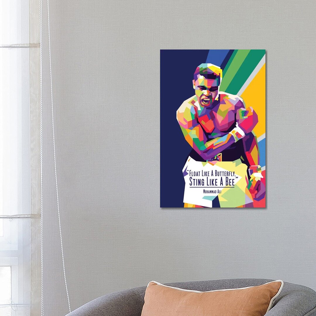 Leinwandbild - Grafikdruck „Muhammad Ali Quotes” von Dayat Banggai