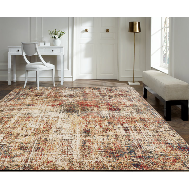 Holsworthy Abstract Area Rug, Rectangle 5'5" x 7'7"