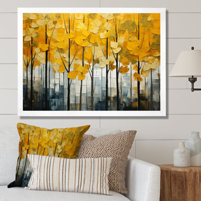 Collage de bois jaune Marjut Forest I - impression
