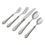 Violetta 5 Piece 18/10 Stainless Steel Flatware Set, Service for 1