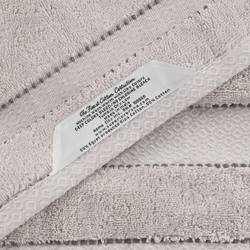 Niles 9 Piece Egyptian Giza Cotton Towel Set, Platinum