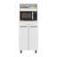 Armoire de cuisine Taylor avec tablette à micro-ondes et portes, blanc