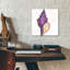 Art mural en verre épique «Shimmering Shells 9» par James Wiens, 12 po x 12 po