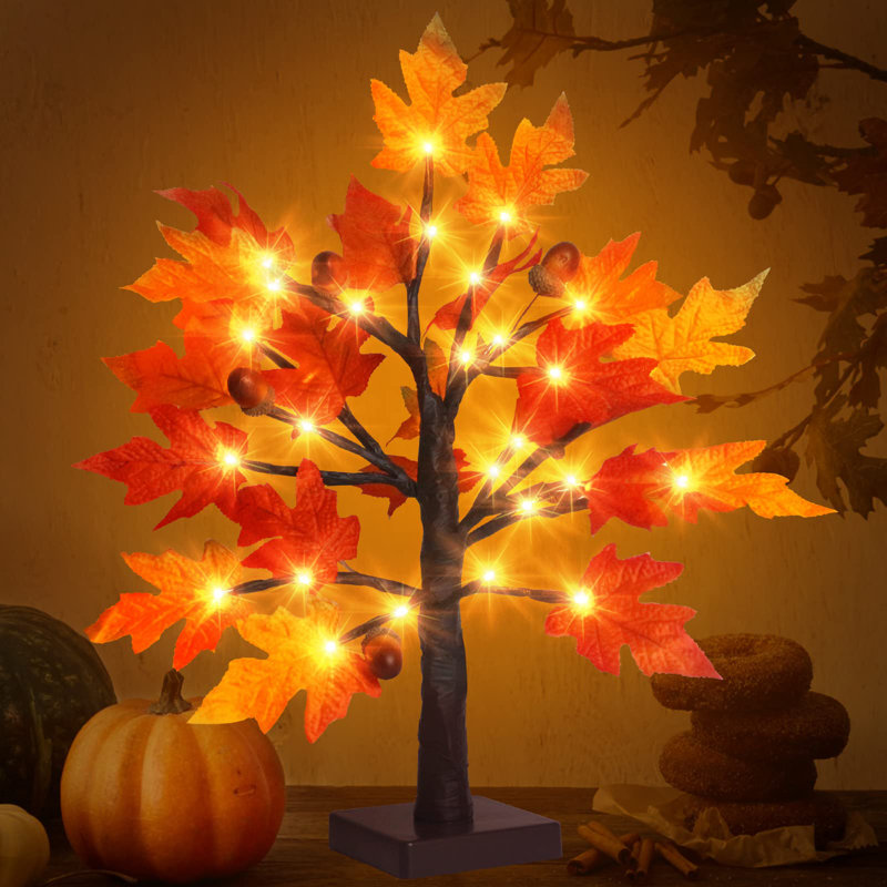 1.5FT Lighted Fall Maple Tree