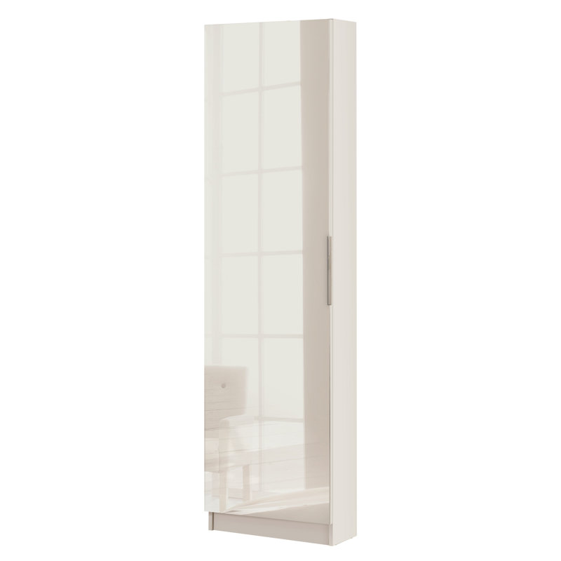 12 Pair Shoe Storage Cabinet, Pearl