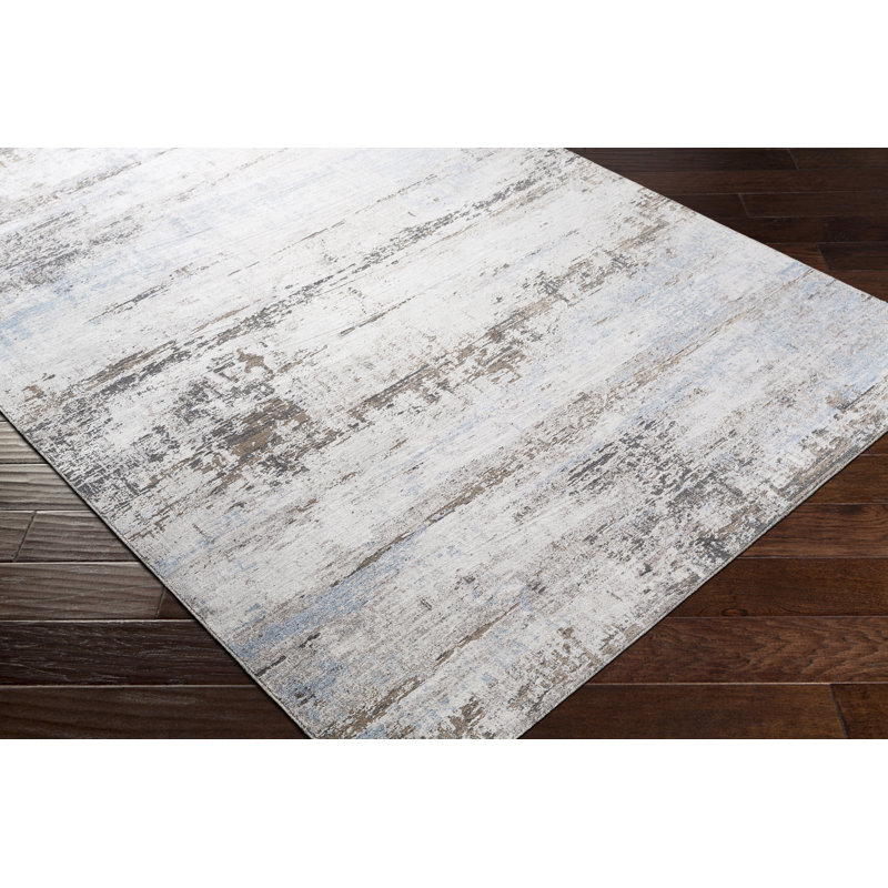 Tapis gris/gris anthracite abstrait Audette, Rectangle 2 pi x 3 pi