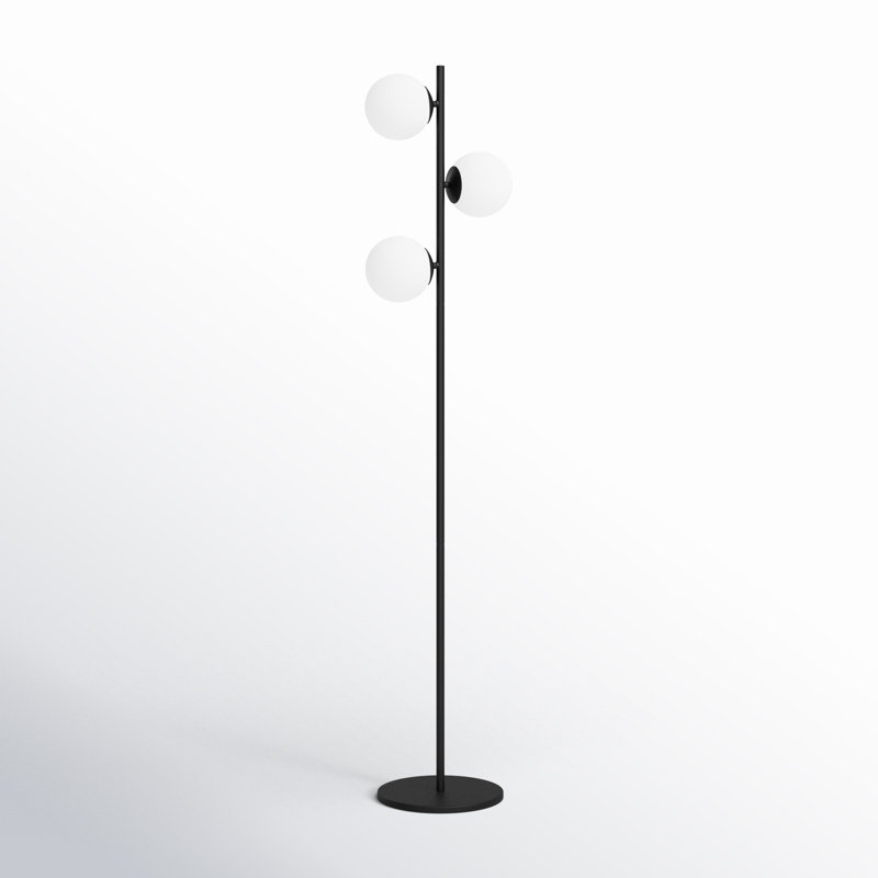 Dianna 64'' Traditional Floor Lamp, Black