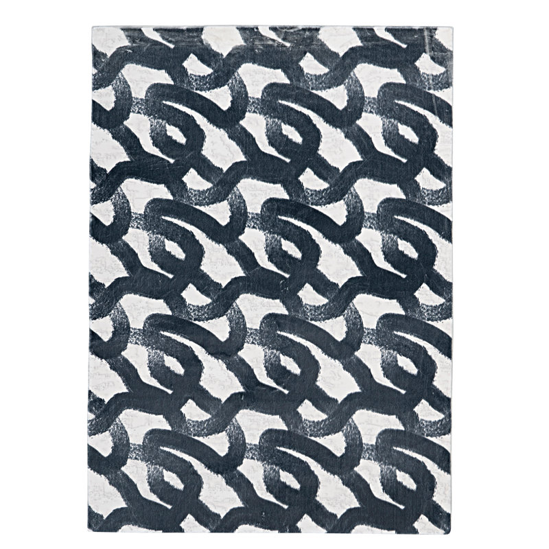 Antaniyah Faux Rabbit Fur Hand Tufted Rug, Rectangle 5' x 7'