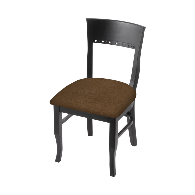 Hampton 19.25'' H Upholstered Beech Side Chair, Black, Rein Thatch