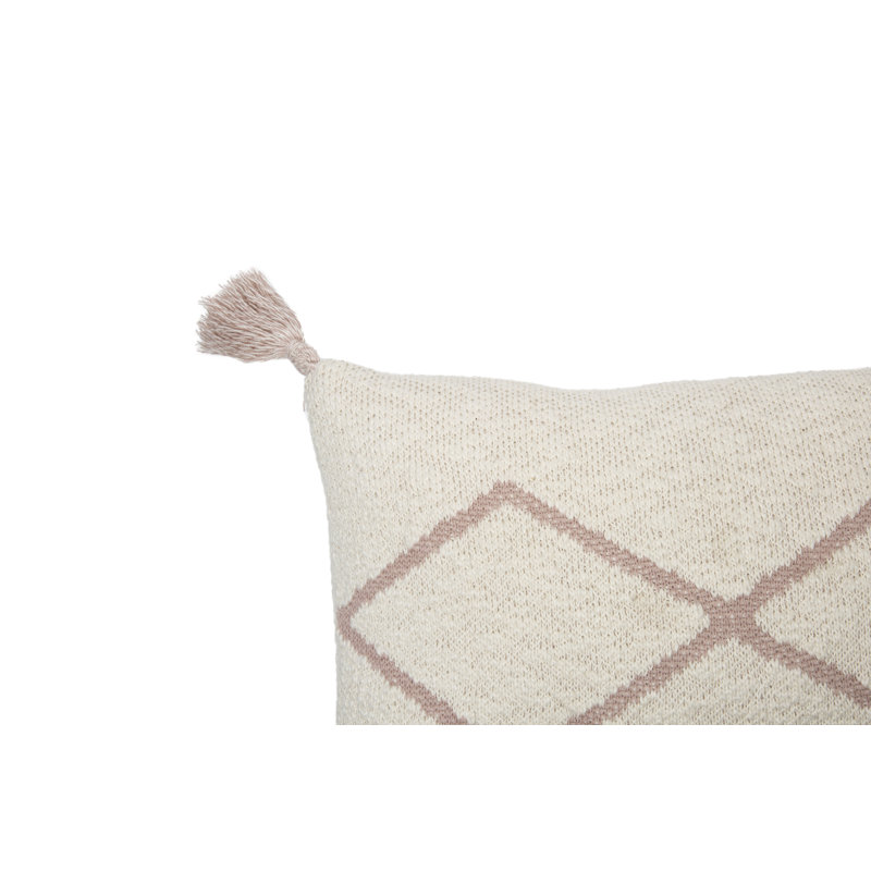 Housse et insert de coussin lombaire en coton Bereber Classics, Rose