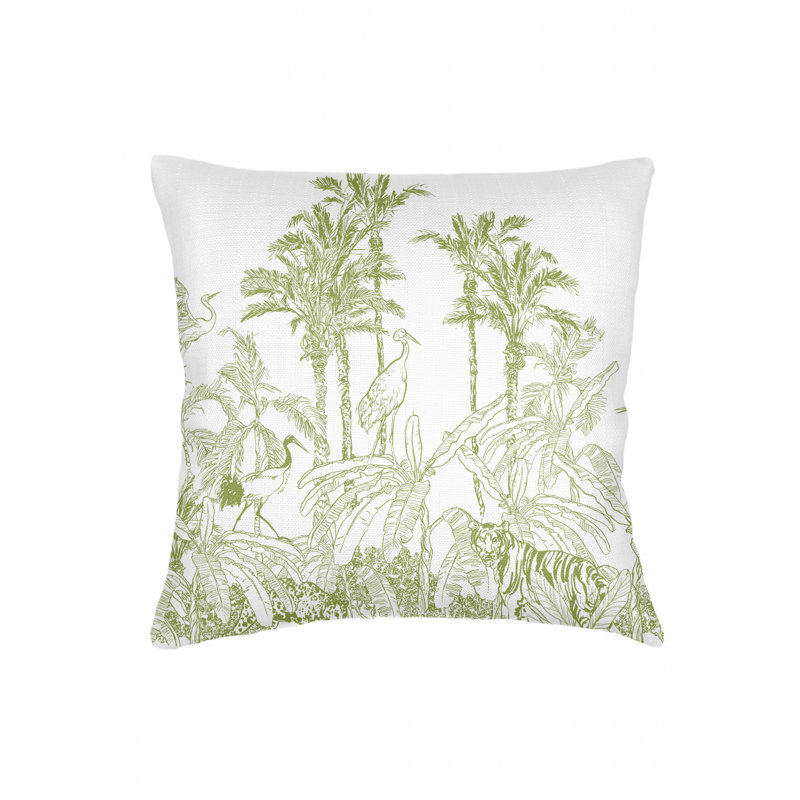 Printed Pillows Linen Pillow Cover & Insert, Black, Rectangle 14" H x 40" W, Down Blend