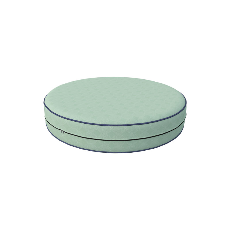Decorative Indoor Outdoor Waterproof Round Cushion Cover, Patio Bar Stool UV Resistant Seat Cover, 12.7cm H x 63.5cm W