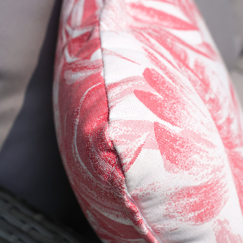 Housse et insert de coussin extérieur d'extérieur, Rouge