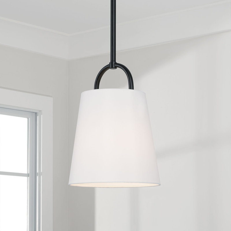 Luminaire suspendu conique à 1 lumière Elo, H 13,75 po x l 10 po x P 10 po, Noir