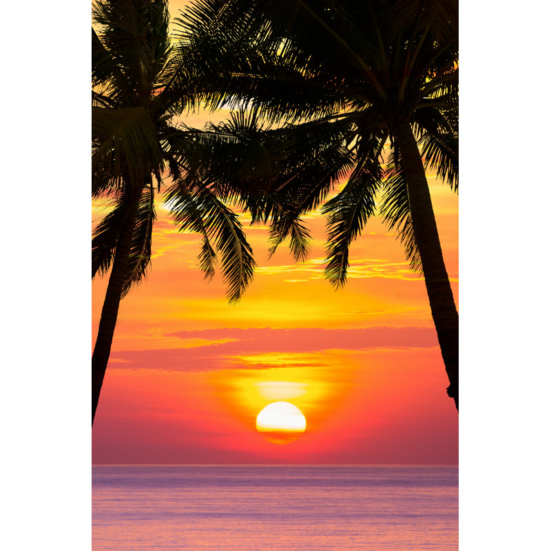 Sunset - Wrapped Canvas Print, 91cm H x 61cm W x 3.8cm D