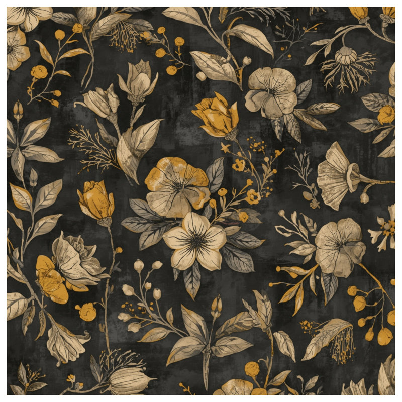 Coussins décoratifs à motif floral rétro, 26 x 26 pouces