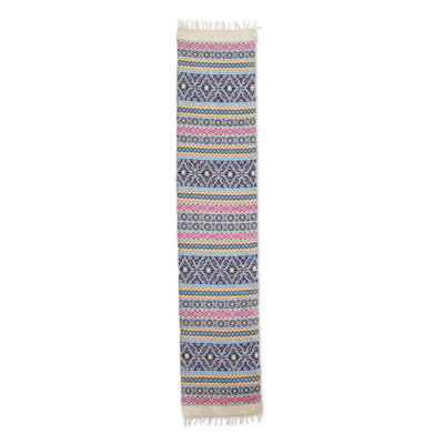 Geometric Cotton Blend Table Runner